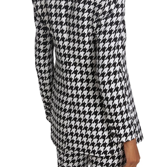 NWT Alice + Olivia Breann checkered black white houndstooth blazer jacket size 2 - Picture 4 of 15